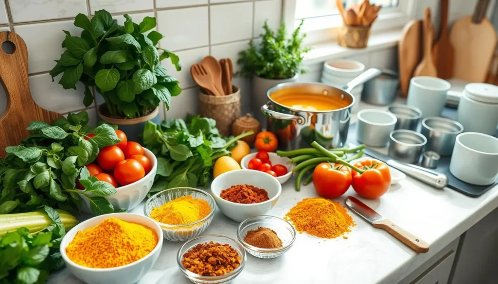 Breakfast Curry Tools and Ingredients