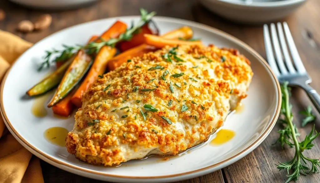 Baked parmesan crusted chicken breast