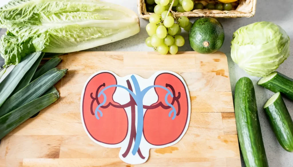 Food for Human Kidneys Health Concept