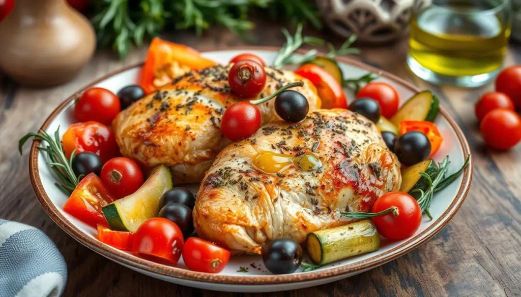 Mediterranean-style healthy baked chicken