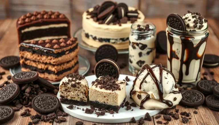 A decadent display of various Oreo desserts