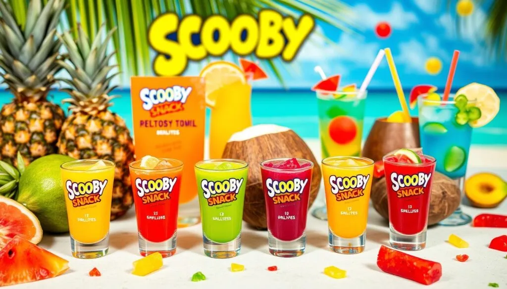 A vibrant collection of Scooby Snack shot variations